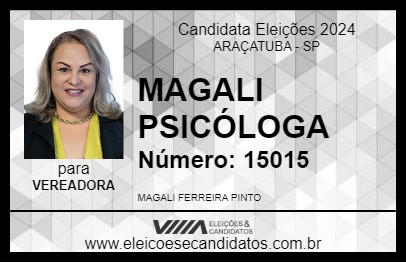 Candidato MAGALI PSICÓLOGA 2024 - ARAÇATUBA - Eleições