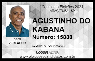 Candidato AGUSTINHO  DO KABANA 2024 - ARAÇATUBA - Eleições