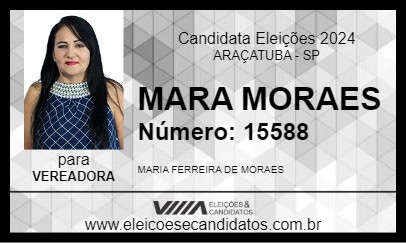 Candidato MARA MORAES 2024 - ARAÇATUBA - Eleições