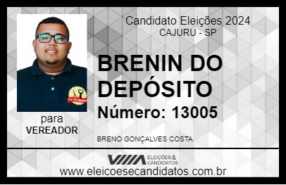 Candidato BRENIN DO DEPÓSITO 2024 - CAJURU - Eleições