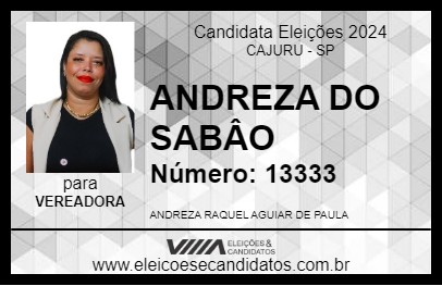 Candidato ANDREZA DO SABÂO 2024 - CAJURU - Eleições