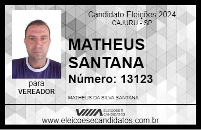 Candidato MATHEUS SANTANA 2024 - CAJURU - Eleições