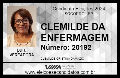 Candidato CLEMILDE DA ENFERMAGEM 2024 - SOCORRO - Eleições