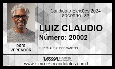 Candidato LUIZ CLAUDIO 2024 - SOCORRO - Eleições