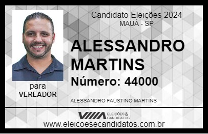 Candidato ALESSANDRO MARTINS 2024 - MAUÁ - Eleições