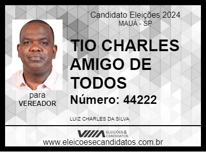 Candidato TIO CHARLES AMIGO DE TODOS 2024 - MAUÁ - Eleições