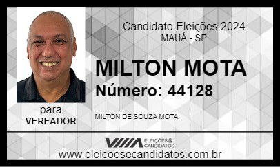 Candidato MILTON MOTA 2024 - MAUÁ - Eleições