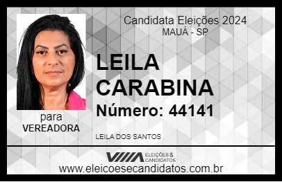 Candidato LEILA CARABINA 2024 - MAUÁ - Eleições