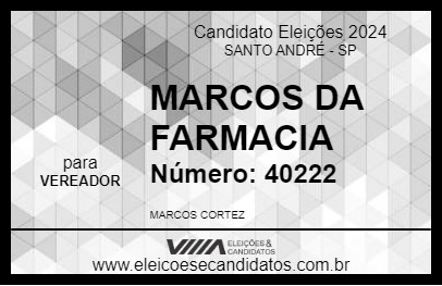 Candidato MARCOS DA FARMACIA 2024 - SANTO ANDRÉ - Eleições