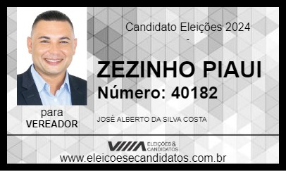 Candidato ZEZINHO PIAUI 2024 - SANTO ANDRÉ - Eleições