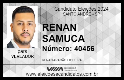 Candidato RENAN SAMUCA 2024 - SANTO ANDRÉ - Eleições