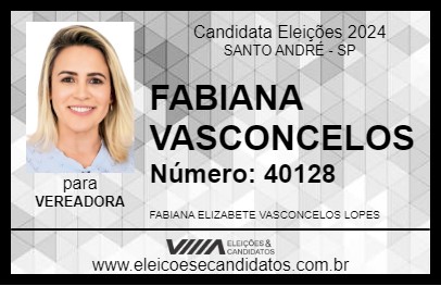 Candidato FABIANA VASCONCELOS 2024 - SANTO ANDRÉ - Eleições