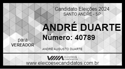 Candidato ANDRÉ DUARTE 2024 - SANTO ANDRÉ - Eleições