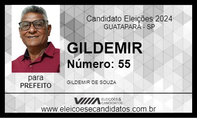 Candidato GILDEMIR 2024 - GUATAPARÁ - Eleições