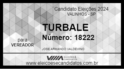 Candidato TURBALE 2024 - VALINHOS - Eleições