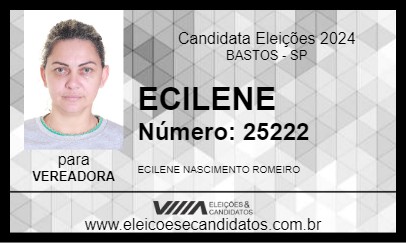 Candidato ECILENE 2024 - BASTOS - Eleições