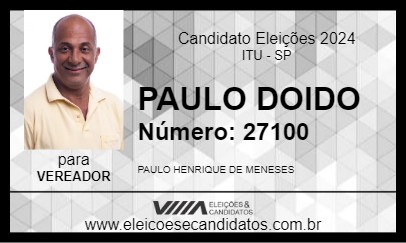 Candidato PAULO DOIDO 2024 - ITU - Eleições