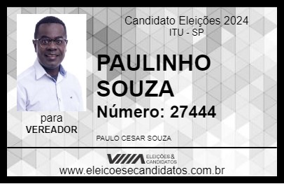 Candidato PAULINHO SOUZA 2024 - ITU - Eleições