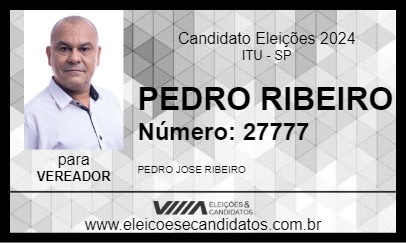 Candidato PEDRO RIBEIRO 2024 - ITU - Eleições