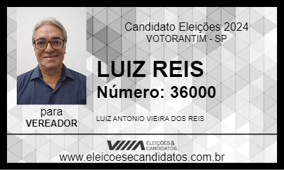 Candidato LUIZ REIS  2024 - VOTORANTIM - Eleições