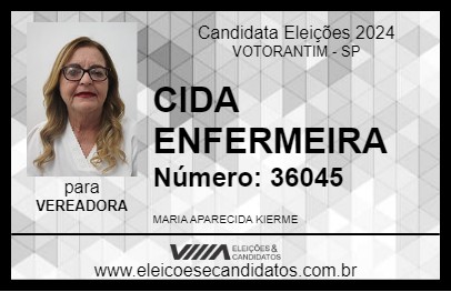 Candidato CIDA ENFERMEIRA 2024 - VOTORANTIM - Eleições