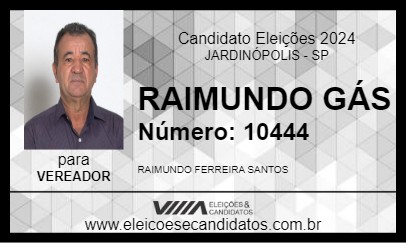 Candidato RAIMUNDO GÁS 2024 - JARDINÓPOLIS - Eleições