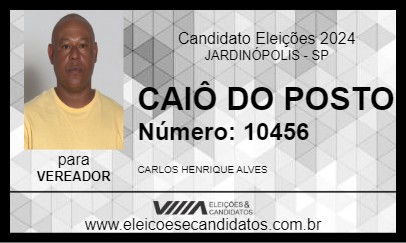 Candidato CAIÔ DO POSTO 2024 - JARDINÓPOLIS - Eleições