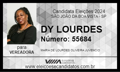 Candidato DY LOURDES 2024 - SÃO JOÃO DA BOA VISTA - Eleições