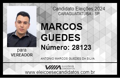 Candidato MARCOS GUEDES 2024 - CARAGUATATUBA - Eleições