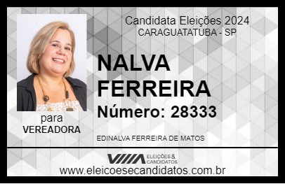 Candidato NALVA FERREIRA 2024 - CARAGUATATUBA - Eleições