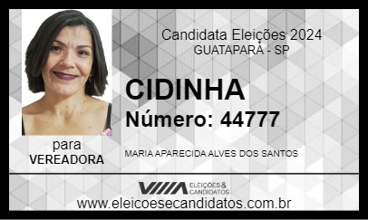 Candidato CIDINHA 2024 - GUATAPARÁ - Eleições