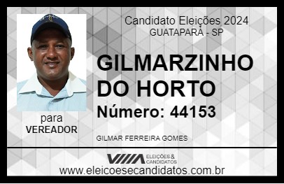 Candidato GILMARZINHO DO HORTO 2024 - GUATAPARÁ - Eleições