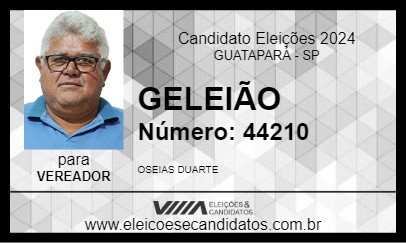 Candidato GELEIÃO 2024 - GUATAPARÁ - Eleições