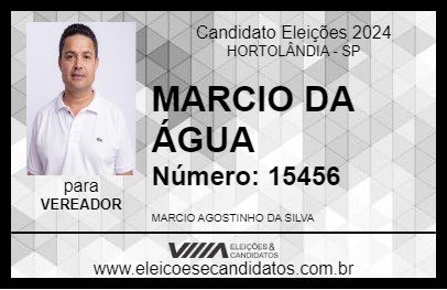 Candidato MARCIO DA ÁGUA 2024 - HORTOLÂNDIA - Eleições