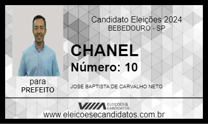 Candidato CHANEL 2024 - BEBEDOURO - Eleições