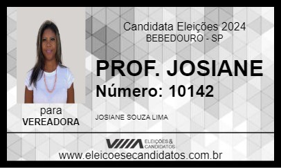 Candidato PROF. JOSIANE 2024 - BEBEDOURO - Eleições