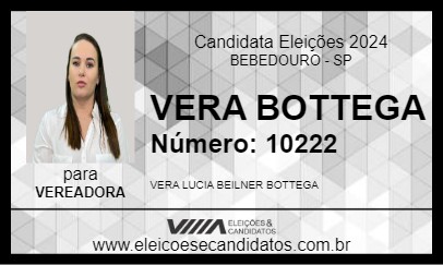 Candidato VERA BOTTEGA 2024 - BEBEDOURO - Eleições