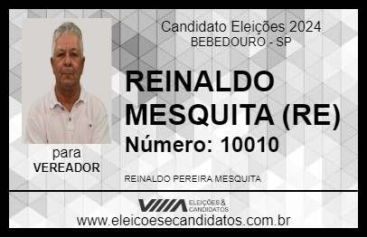 Candidato REINALDO MESQUITA (RE) 2024 - BEBEDOURO - Eleições