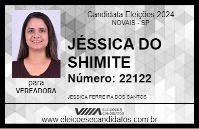 Candidato JÉSSICA DO SHIMITE 2024 - NOVAIS - Eleições