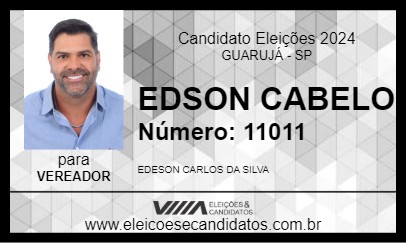 Candidato EDSON CABELO 2024 - GUARUJÁ - Eleições