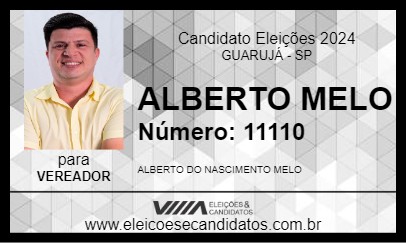 Candidato ALBERTO MELO 2024 - GUARUJÁ - Eleições