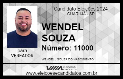 Candidato WENDELL SOUZA 2024 - GUARUJÁ - Eleições