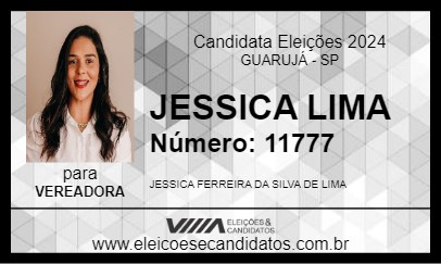 Candidato JESSICA LIMA 2024 - GUARUJÁ - Eleições