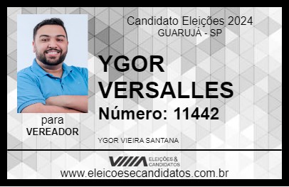 Candidato YGOR VERSALLES 2024 - GUARUJÁ - Eleições