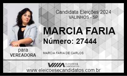 Candidato MARCIA FARIA 2024 - VALINHOS - Eleições