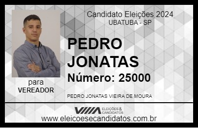 Candidato PEDRO JONATAS 2024 - UBATUBA - Eleições