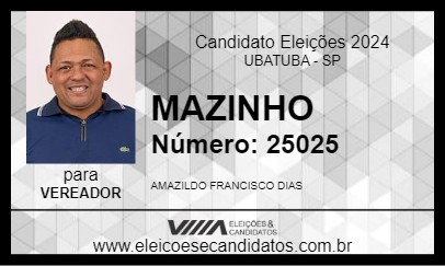 Candidato MAZINHO 2024 - UBATUBA - Eleições