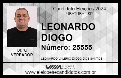 Candidato LEONARDO DIOGO 2024 - UBATUBA - Eleições