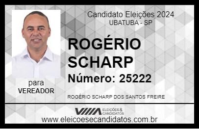 Candidato ROGÉRIO SCHARP 2024 - UBATUBA - Eleições