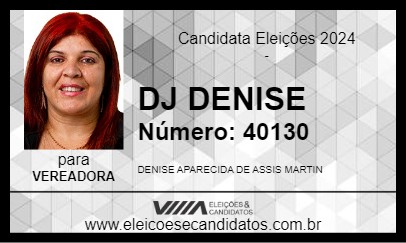 Candidato DJ DENISE 2024 - VALINHOS - Eleições